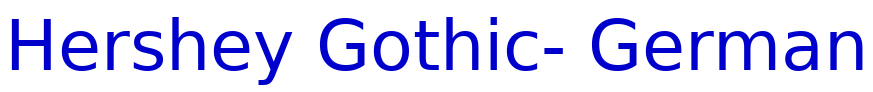 Hershey Gothic- German шрифт