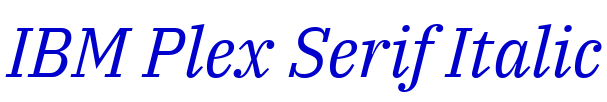 IBM Plex Serif Italic шрифт