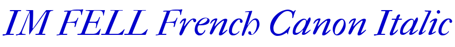 IM FELL French Canon Italic шрифт