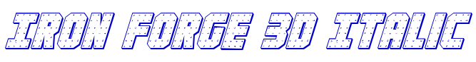 Iron Forge 3D Italic шрифт