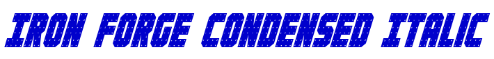 Iron Forge Condensed Italic шрифт