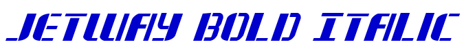 Jetway Bold Italic шрифт