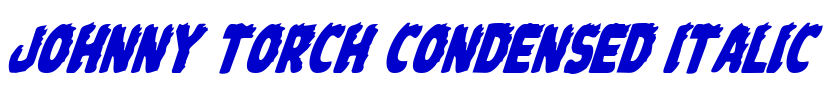 Johnny Torch Condensed Italic шрифт