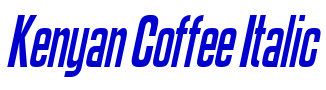 Kenyan Coffee Italic шрифт