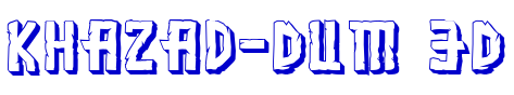 Khazad-Dum 3D шрифт