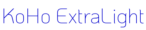 KoHo ExtraLight шрифт