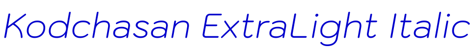 Kodchasan ExtraLight Italic шрифт