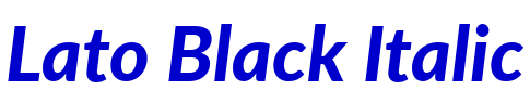 Lato Black Italic шрифт