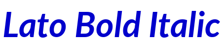 Lato Bold Italic шрифт