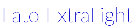 Lato ExtraLight шрифт