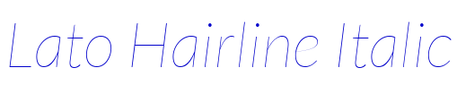 Lato Hairline Italic шрифт