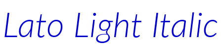 Lato Light Italic шрифт