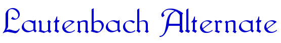 Lautenbach Alternate шрифт