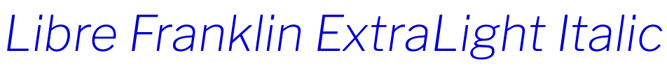 Libre Franklin ExtraLight Italic шрифт
