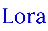 Lora шрифт