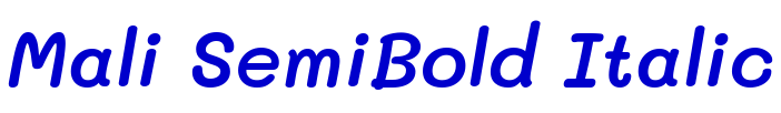 Mali SemiBold Italic шрифт