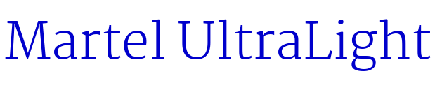 Martel UltraLight шрифт