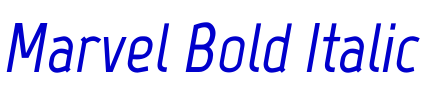 Marvel Bold Italic шрифт