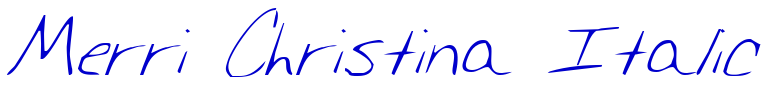 Merri Christina Italic шрифт