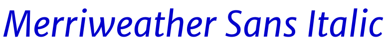 Merriweather Sans Italic шрифт