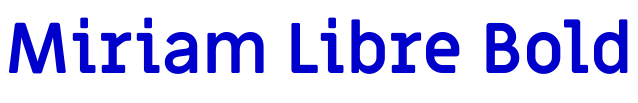 Miriam Libre Bold шрифт