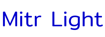 Mitr Light шрифт