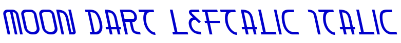 Moon Dart Leftalic Italic шрифт