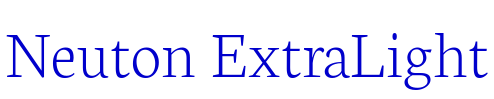 Neuton ExtraLight шрифт