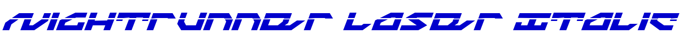 Nightrunner Laser Italic шрифт