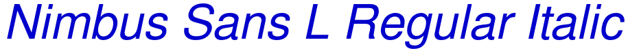 Nimbus Sans L Regular Italic шрифт