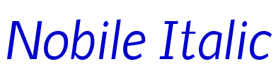 Nobile Italic шрифт
