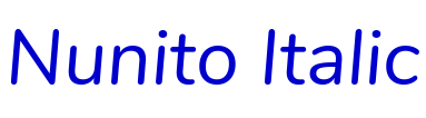 Nunito Italic шрифт