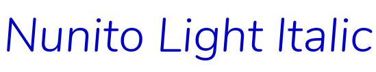 Nunito Light Italic шрифт