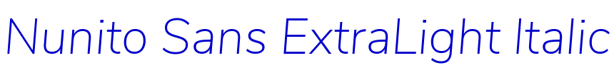 Nunito Sans ExtraLight Italic шрифт