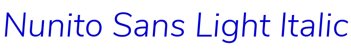 Nunito Sans Light Italic шрифт