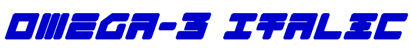 Omega-3 Italic шрифт