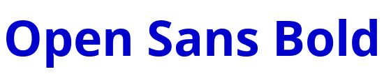Open Sans Bold шрифт