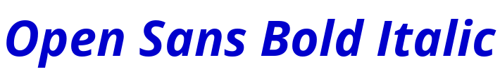 Open Sans Bold Italic шрифт