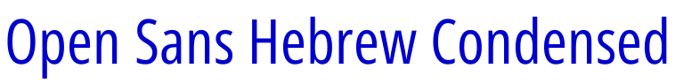 Open Sans Hebrew Condensed шрифт