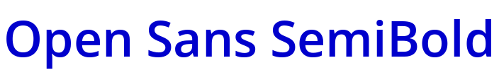 Open Sans SemiBold шрифт