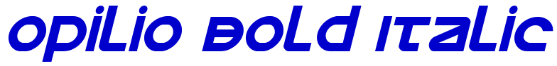 Opilio Bold Italic шрифт