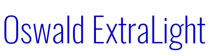 Oswald ExtraLight шрифт