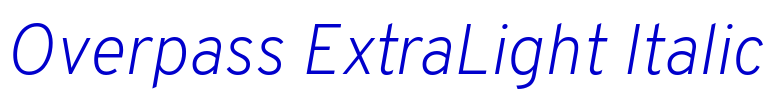 Overpass ExtraLight Italic шрифт