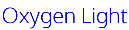 Oxygen Light шрифт