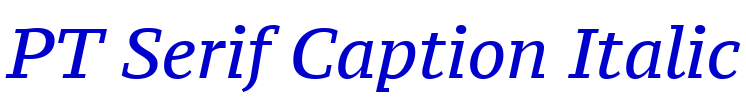 PT Serif Caption Italic шрифт