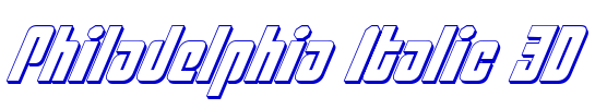Philadelphia Italic 3D шрифт