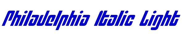 Philadelphia Italic Light шрифт