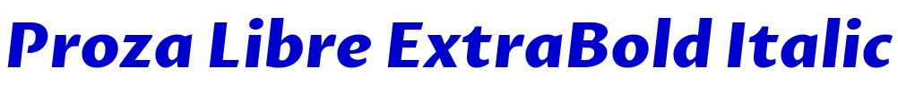Proza Libre ExtraBold Italic шрифт