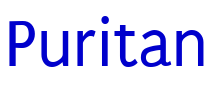 Puritan шрифт
