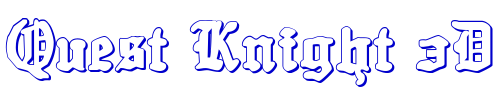 Quest Knight 3D шрифт